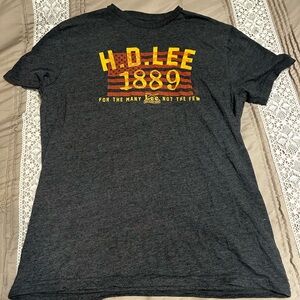 Lee Charcoal Tee with Yellow Graphic